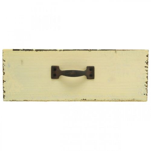 Artikel Trälåda för plantering Gul Shabby Chic 25×13×8cm