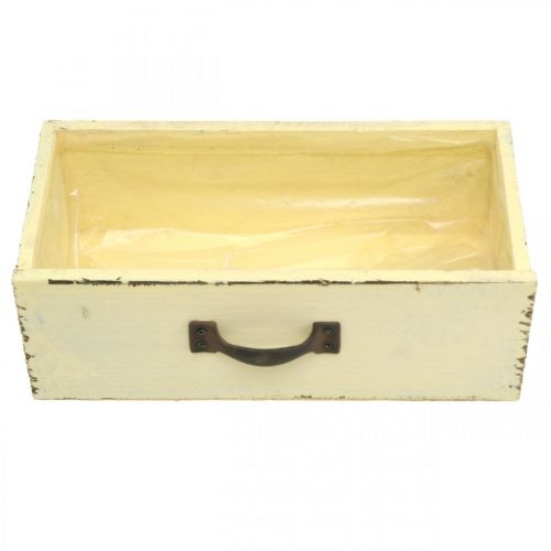 Artikel Trälåda för plantering Gul Shabby Chic 25×13×8cm
