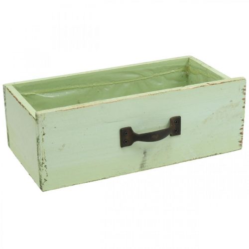 Floristik24 Växtlåda trä ljusgrön växtlåda vintage 25×13×8cm