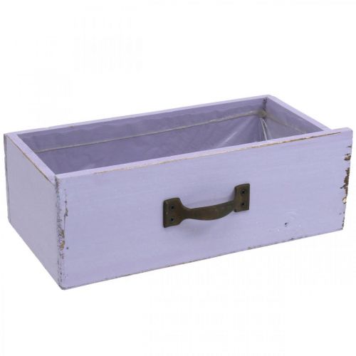 Artikel Planteringslåda Dekorationslåda Shabby Chic Trä Lila 25×13×8cm