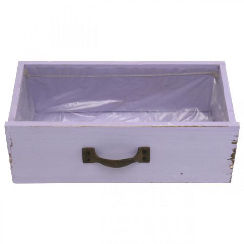 Artikel Planteringslåda Dekorationslåda Shabby Chic Trä Lila 25×13×8cm