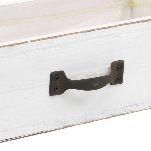 Floristik24 Dekorationslåda vit växtlåda trä vintage look 25×13×8cm