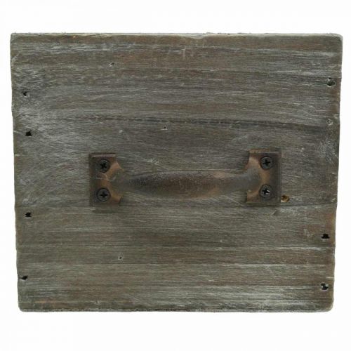 Floristik24 Växtlåda shabby chic trädekoration naturlig 12,5×12,5×11cm