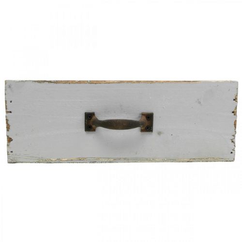 Floristik24 Planteringslåda Trälåda Shabby Chic Grå 25x13x9cm