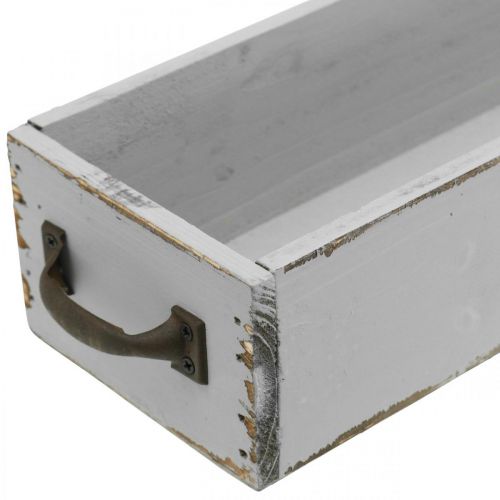 Floristik24 Dekorbricka växtlåda i trä Shabby Chic Grå 65×11×7cm