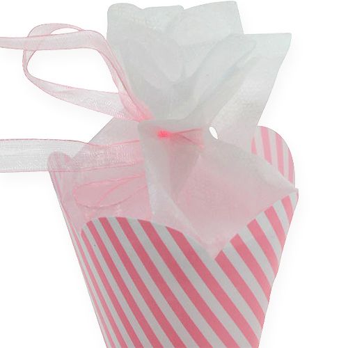 Floristik24 Spetsväska, skolväska liten i rosa 15,5 cm 12st