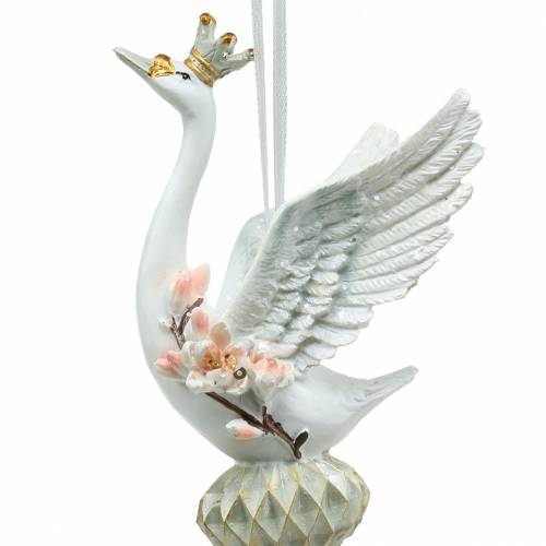 Floristik24 Deco hängare julgransprydnad svan 17cm