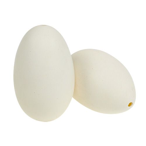 Floristik24 Svanägg 9cm vita 4 st