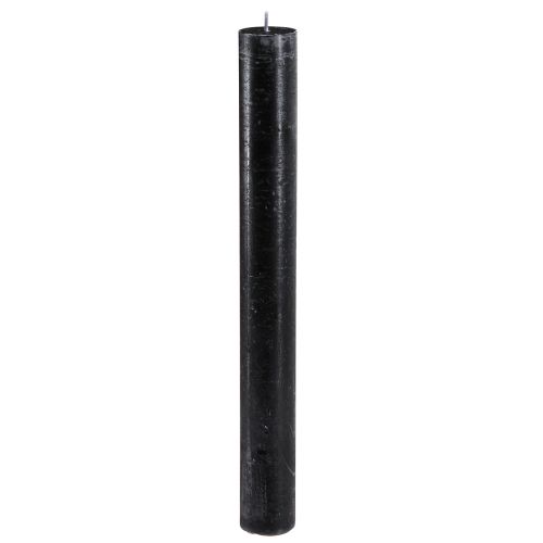 Floristik24 Svarta ljus enfärgade pinnljus 34x300mm 4 st