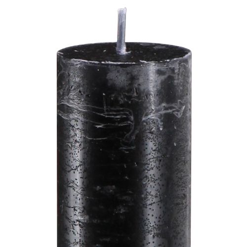 Floristik24 Svarta ljus enfärgade pinnljus 34x300mm 4 st