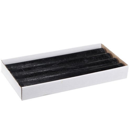 Floristik24 Svarta ljus enfärgade pinnljus 34x300mm 4 st