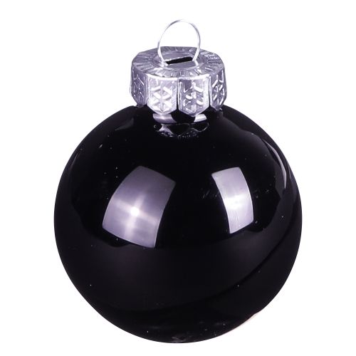Artikel Svarta julkulor trädkulor glas Ø4cm 24 st