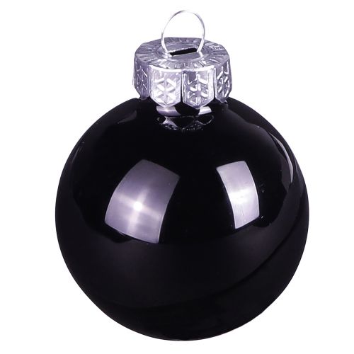 Artikel Svarta julkulor glas mini glans Ø3cm 22 st