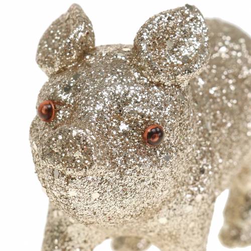 Floristik24 Dekorativ grisglitter champagne 10 cm 8st