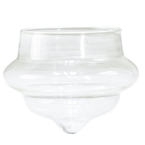 Flytande värmeljushållare av klart glas Ø7,5cm H6cm