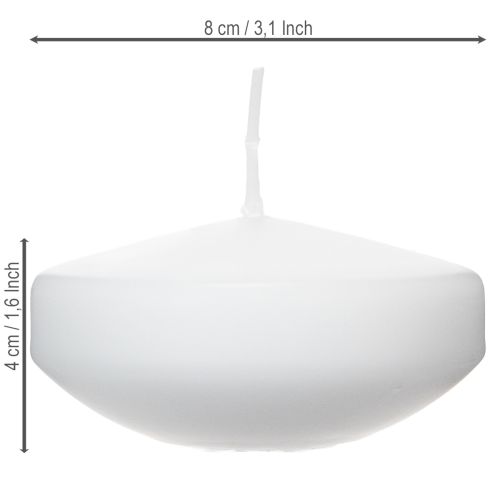 Artikel Flytande ljus för romantiska kvällar eller festlig dekoration, även lämplig för utomhusbruk. 8 cm, 8h, 8 st