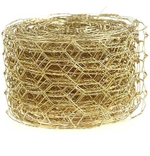 Floristik24 Hexagon fläta 50mm 5m guld