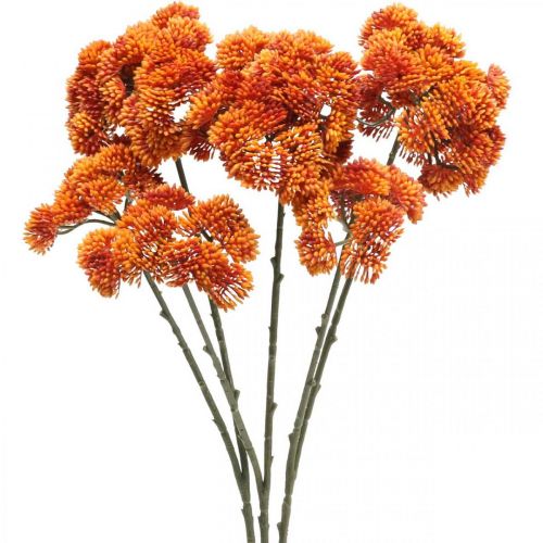 Floristik24 Sedum artificiell sedum orange höstdekoration 70cm 3st