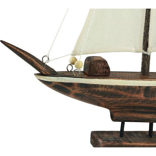 Artikel Segelbåtsdekoration skepp furu brun 22,5×4×29cm
