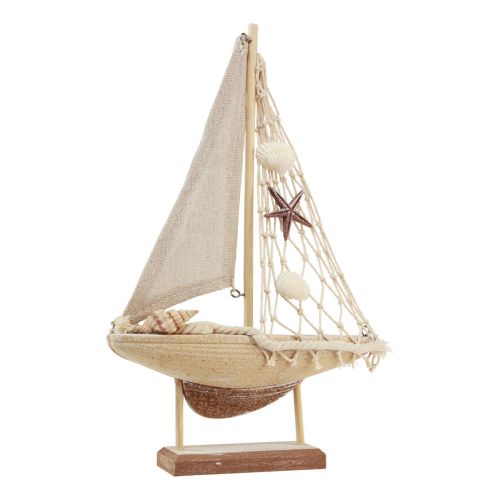 Floristik24 Segelbåtsdekoration segelfartyg träbrun 17,5×4×27,5cm