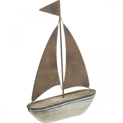 Floristik24 Deco segelbåt trä rost maritim dekoration 16×25cm