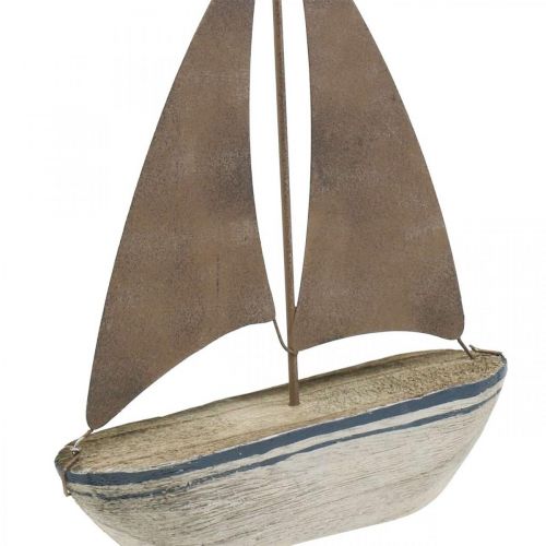 Floristik24 Deco segelbåt trä rost maritim dekoration 16×25cm