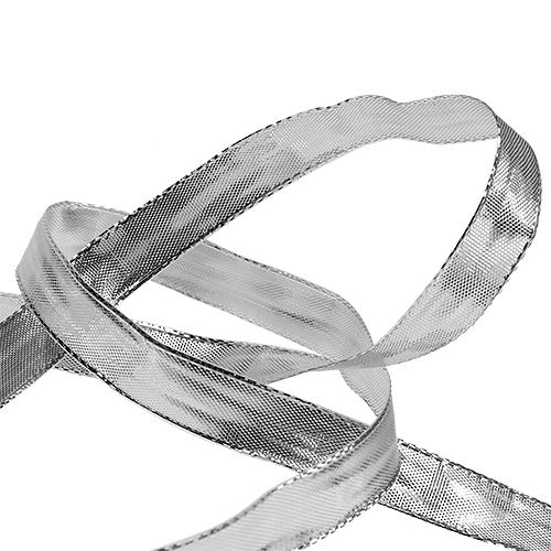 Artikel Presentband silver med trådkant 15mm 25m