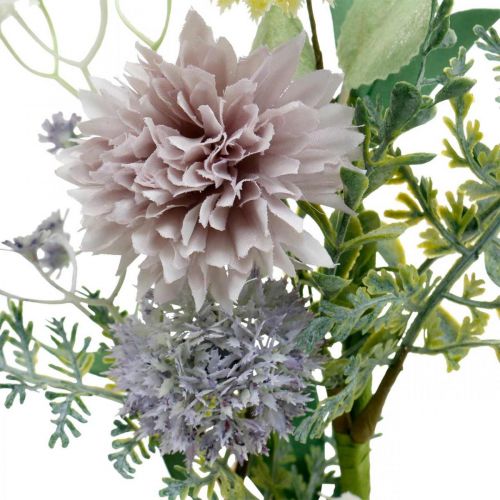 Artikel En knippe sidenblommor, sommardekoration, krysantemum och klottistel, konstgjorda blommor L50cm