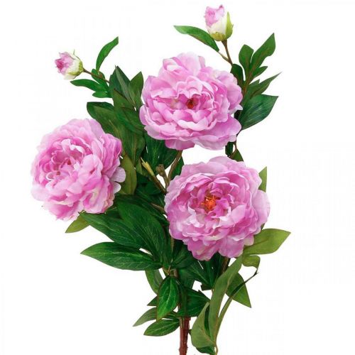 Sidenblomma pion konstgjord rosa violett 135cm