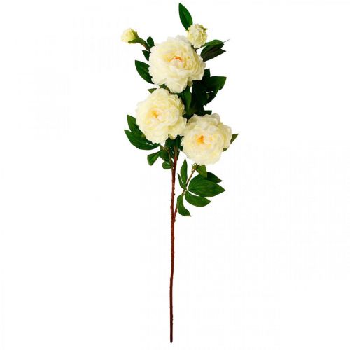Artikel Sidenblomma pion konstgjord gräddvit 135cm