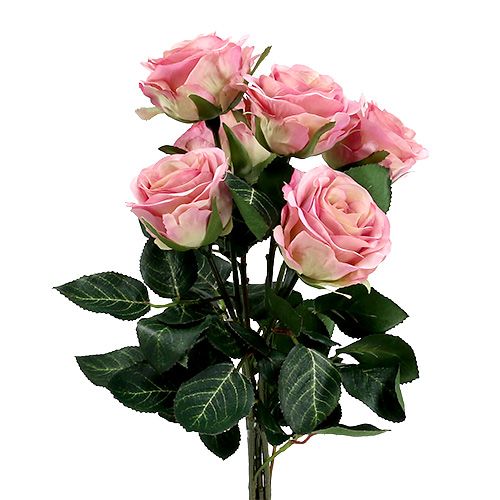 Floristik24 Silkeblommor rosa Ø7cm L37cm duskrosa 6st
