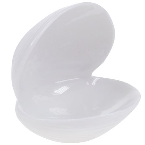 Floristik24 Tvålfat skal 12cm x 10,5cm x 11cm vitt