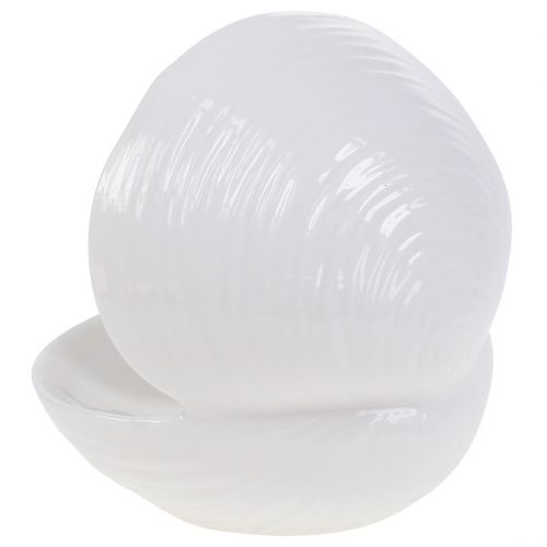 Floristik24 Tvålfat skal 12cm x 10,5cm x 11cm vitt