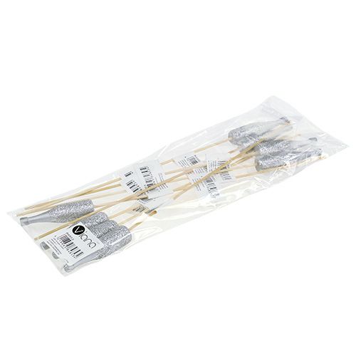 Artikel Champagneflaskplugg 7cm med glimmer L30cm 8 st