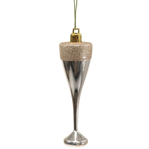 Artikel Champagneglas för att hänga ljusguld 10 cm 8st