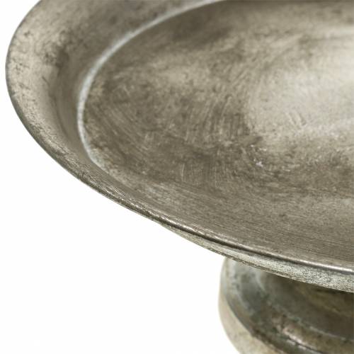 Floristik24 Serveringsfat på botten silver antik Ø31cm H14cm