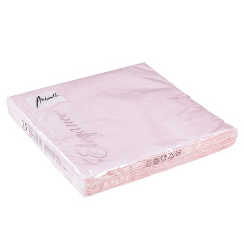 Artikel Servetter Rosa Vårprydnader Präglade 33x33cm 15 st