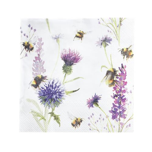 Floristik24 Servetter sommarhumlor bin dekoration 25x25cm 20 st