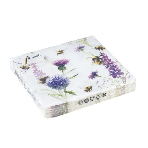 Artikel Servetter sommarhumlor bin dekoration 25x25cm 20 st
