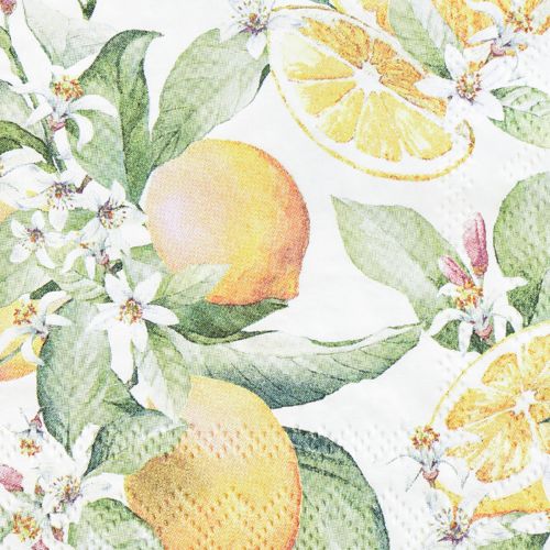 Floristik24 Servetter sommarbordsdekoration citrondekoration 25x25cm 20 st
