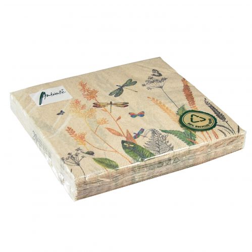 Artikel Servetter sommarängssländor blommor 33x33cm 20 st