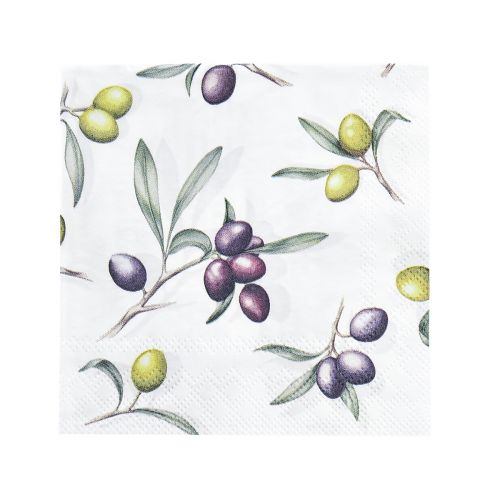 Artikel Servetter bordsdekoration sommar olivgrön lila 25x25cm 20st