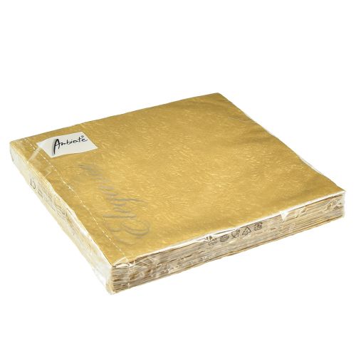 Artikel Servetter guld med präglade ornament 33x33cm 15 st