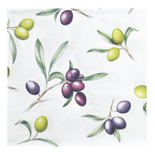 Servetter med oliver sommarbordsdekoration 33x33cm 20 st