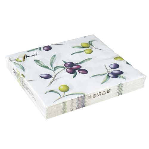 Artikel Servetter med oliver sommarbordsdekoration 33x33cm 20 st