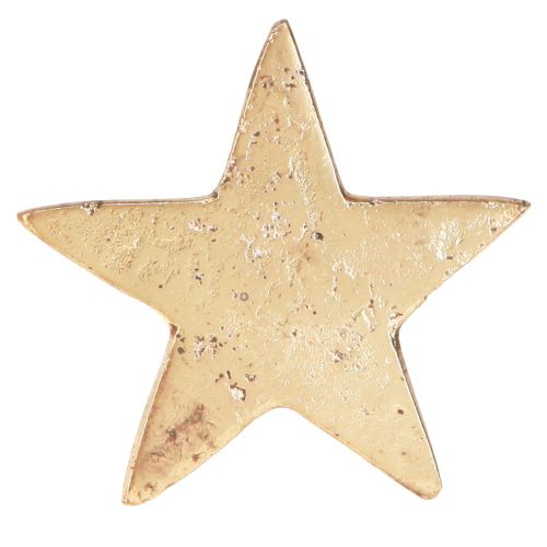 Floristik24 Servettringar stjärnguld antik look metall 6,5cm Ø4cm 4 st