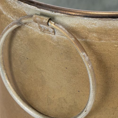 Artikel Set med metallkrukor och baljor, vintage retrostil, L 22,5 cm/27 cm/31 cm