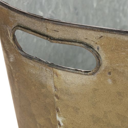 Artikel Set med krukor och baljor, kopparfärgade/vita, L32,5 cm/36,5 cm/41,5 cm