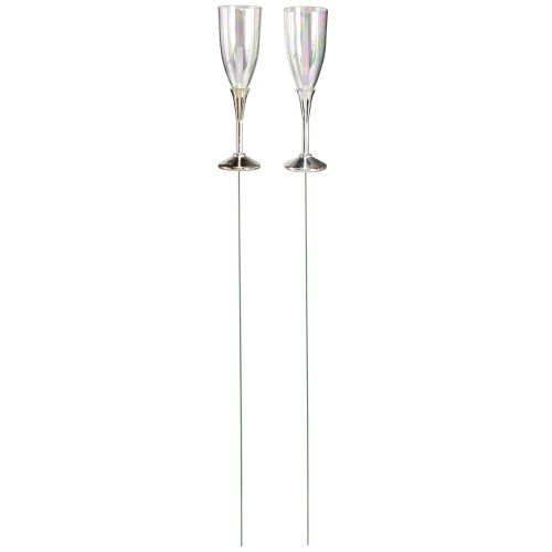 Artikel Nyårsdekoration för upphängning av champagneglas på en tråd H9,5cm 8 stycken