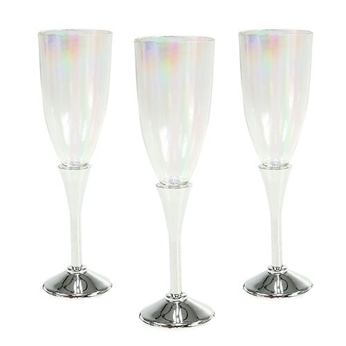 Floristik24 Nyårsafton dekoration champagneglas Ø2.5cm H9.5cm 8st